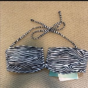 H&M zebra bikini top size 4- never worn